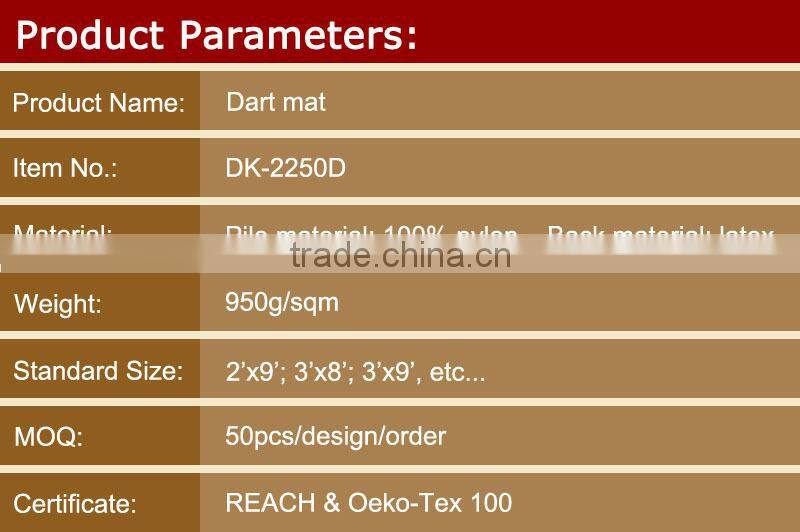 Personalized Customized Durable Dart Mat Made in China