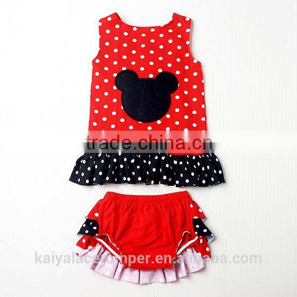 cotton red white polka dots swing top summer clothes baby bloomers baby underwear wholesale