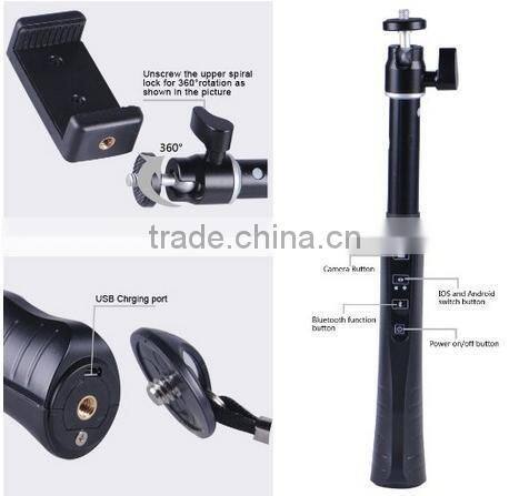 New Bluetooth selfie stick,Monopod selfie stick with bluetooth shutter button