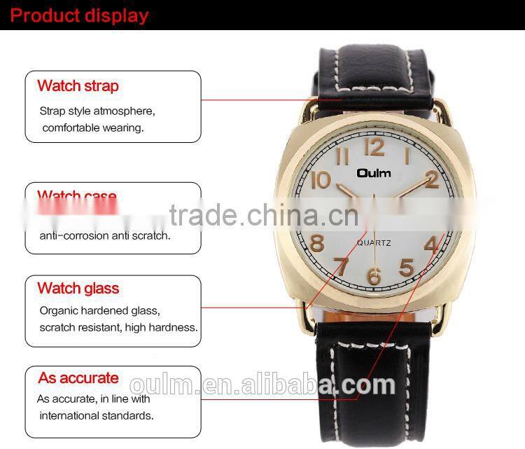 2015 oulm new design wholesale ladies wrist watch leather watch