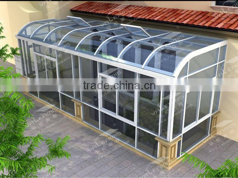 Suppliers of direct selling aluminum double-layer glass houses/garden sun rooms/greenhouse
