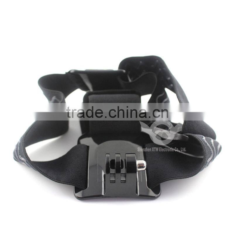 Elastic Adjustable Head Strap For GoPro Hero 3+/3/2/1, with anti-slide glue like original one, with storage bag GP23