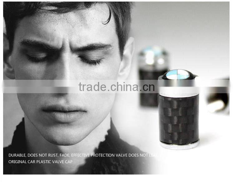 carbon valve cap with car brand logo
