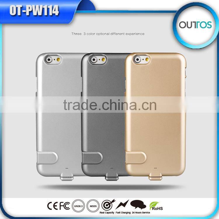 Portable 2000mah power bank case for iphone 6 plus