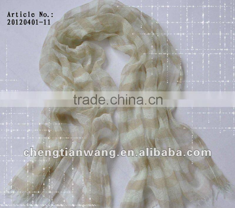 yellow silk wool blend scarf