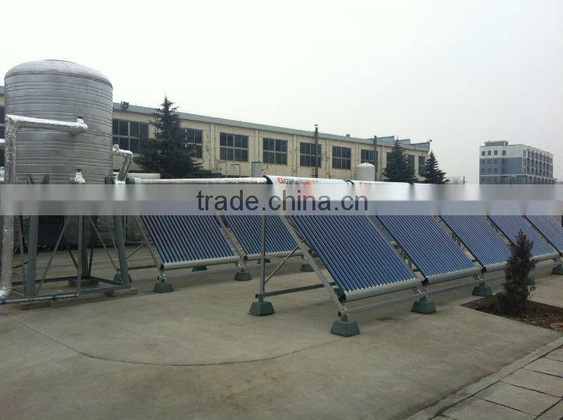 three-target all glass double vacuum tube solar water collector