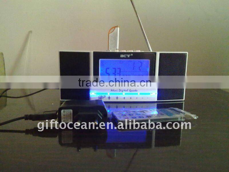 alarm control radio digital calendar clock MP3