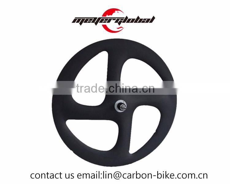 MeyerGlobal Taiwan 700C 4 spoke carbon tubular track fixed gear wheels customized decal