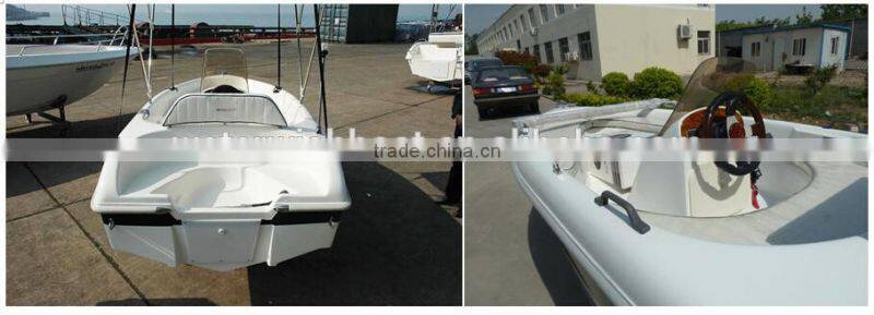 waterwish QD 12 open small fiberglass boat for fishing
