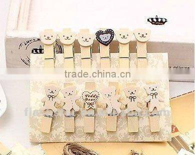 2013 Hot Sell Promotional wooden cartoon clip