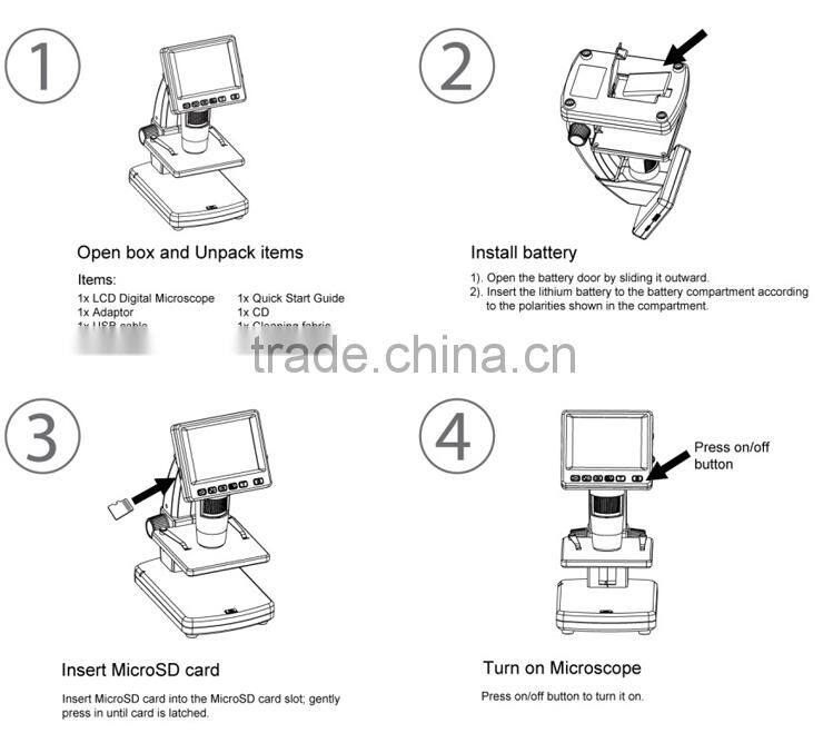 5MP 1000x USB Portable Digital Microscope/USB Measuring Microscope