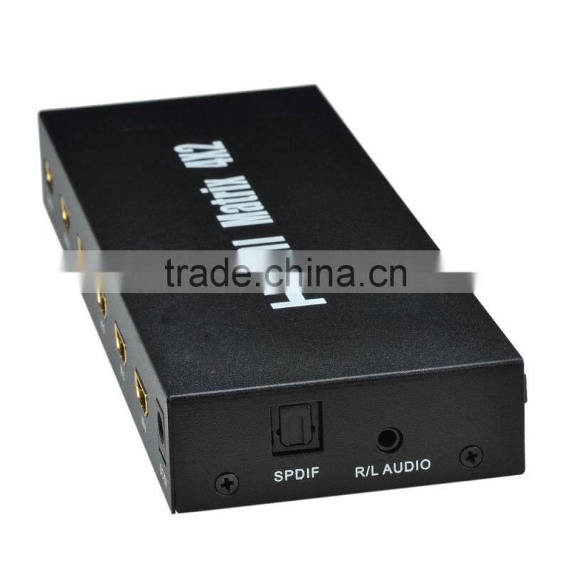 CHEERLINK HDMI True Matrix 4 in 2 out Full High Fidelity V1.3 1080p - Black