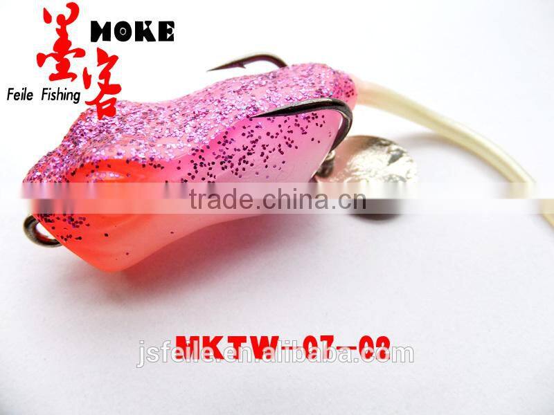 47MM silicagel plastic frog fishing lure for snakehea fish
