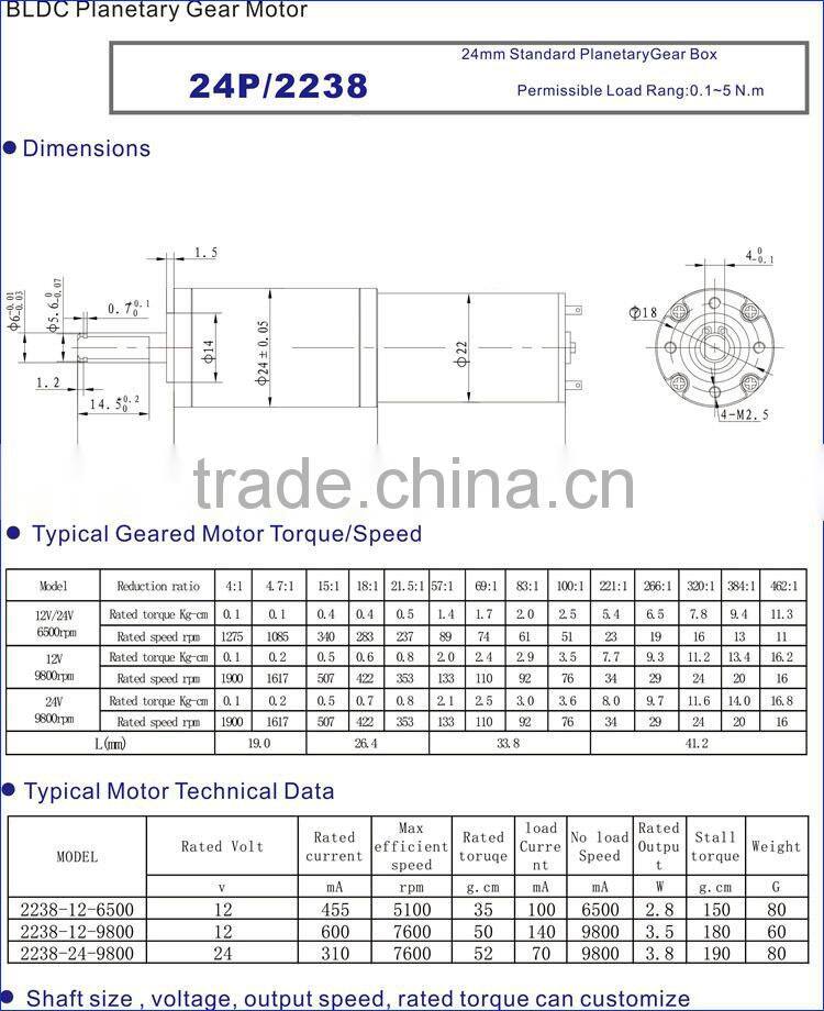 dc 24mm 28mm 32mm 36mm 42mm planetary motor 10 rpm motor