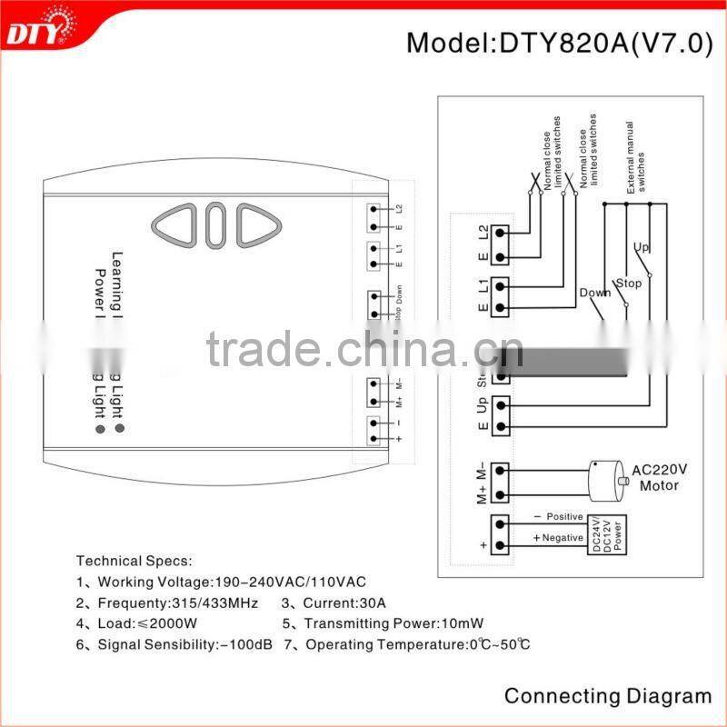 Multi-functional motor wireless remote control