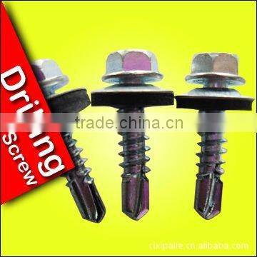 Painted hex head roofing screw