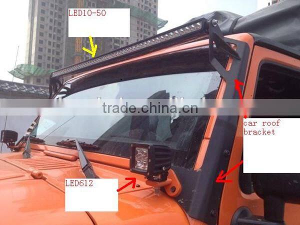 Jeep JK 2007-2014 Steel Windshield Mounting Brackets for 50" or 52" led light bar