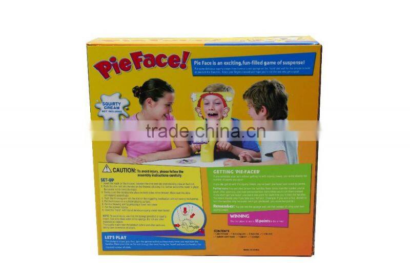 2016 New Rocket Games Pie Face Funny Ecxiting Plastic Game Toy Pie Face