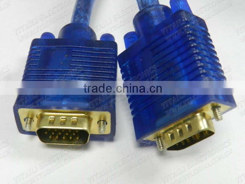 High quality 15pin VGA cable with two ferrites