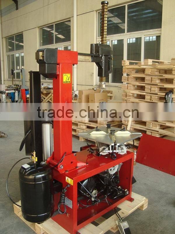 Advanced hydraulic tire changer with two help arms