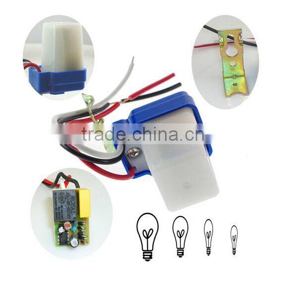 IP44 6A light control switch adjustable PIR photo cell sensor