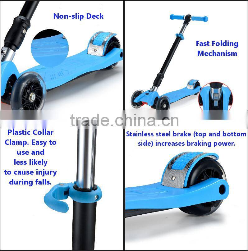 New attractive maxi folding scooter with non-welding T-bar for children