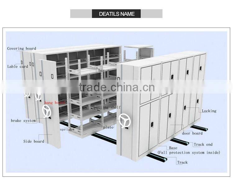 mobile mass shelf with compactor filing Library furniture archive steel filing cabinet