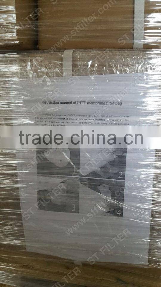 filter bag for medical waste incineration,PTFE750+PTFE membrane filter bag