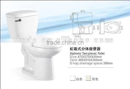 African Market hot sale cheap ceramic two piece toilet price supplier