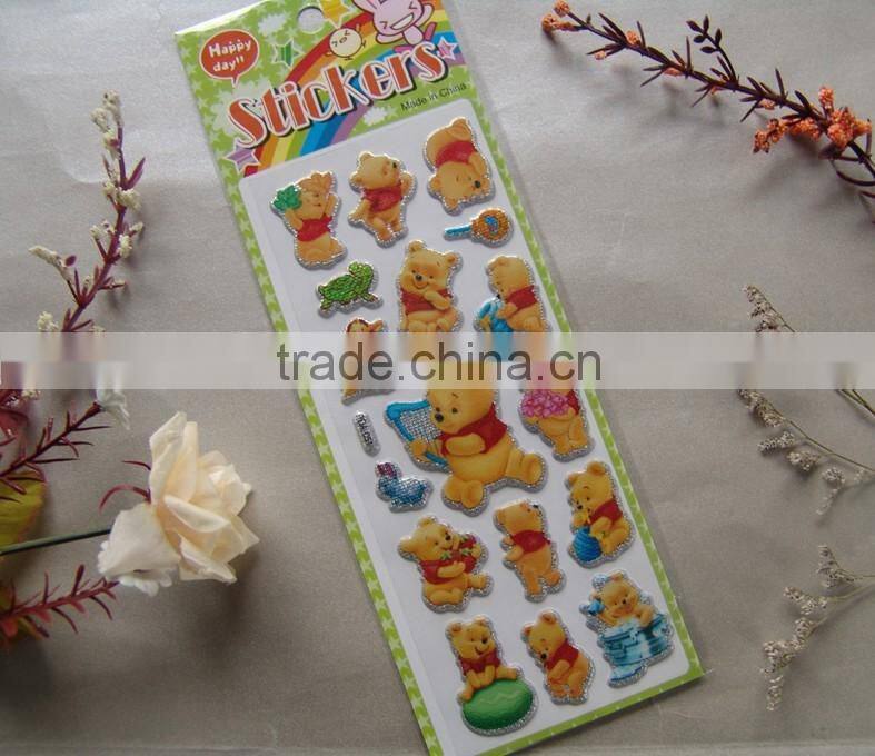 2015loving heart shape home decoration puffy sticker,hot sale 3d foam sticker