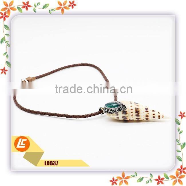 Hot sale pepper pendant leather necklace for woman style fashion