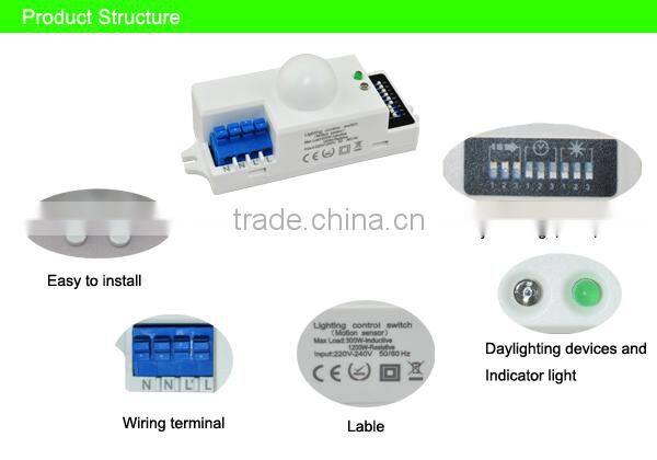 Hot sale light sensor switch , micro motion sensor