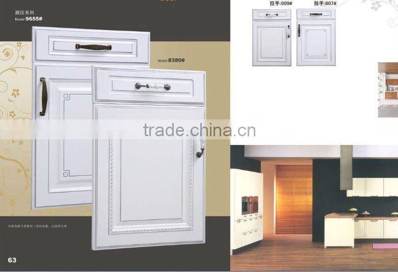 PVC membrane door kitchen cabinet