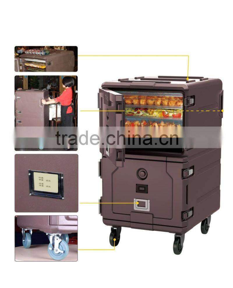 Hot Sale 300L hot food transport containers,insulated heating cabinet,electric food container