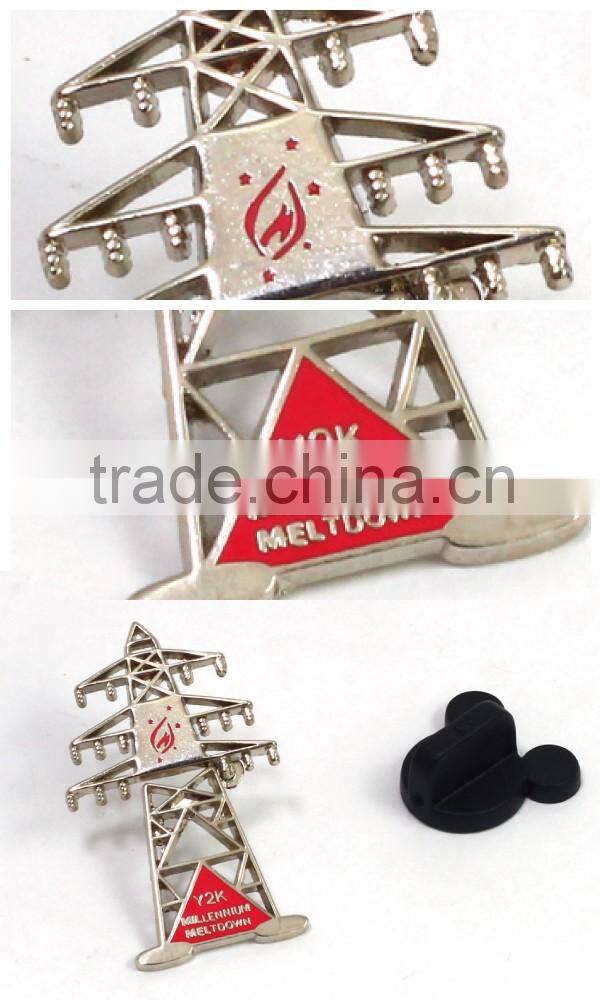 Customized promotion pylon shape pin badge