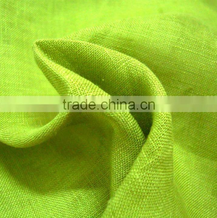 China supply 100% linen fabric 14*14/50*54 dyed linen fabric