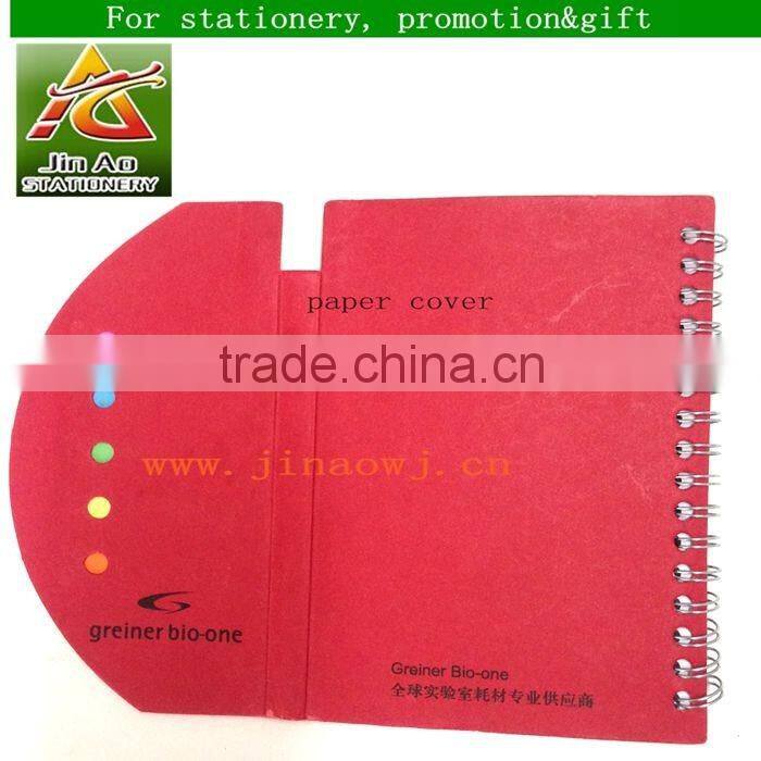 Spiral sticky Note book with flags