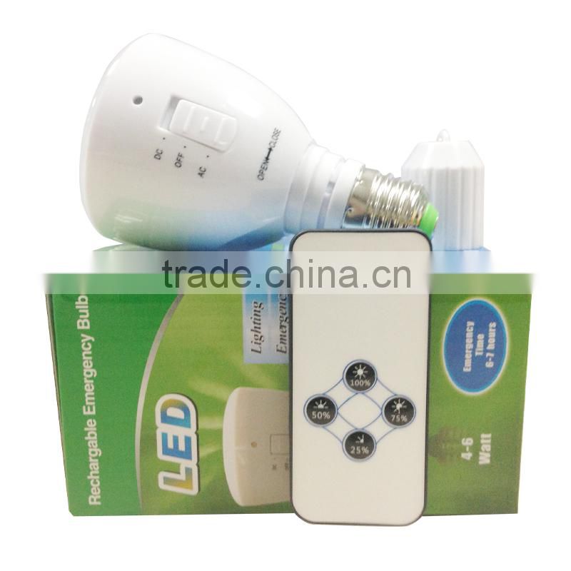 E27/B22 AC85-265V rechargeable led bulb with warm white&cold white color temperature