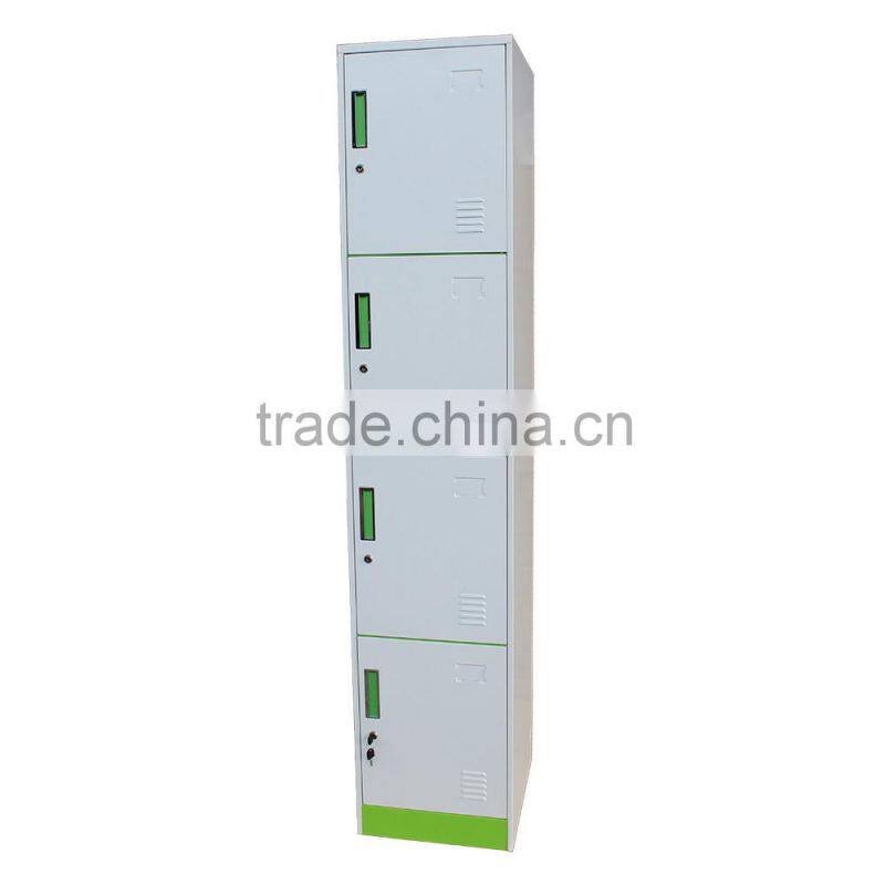 vertical lockable multifunction cold roll steel lockable foot shoes golf bag storage 4 door lockers
