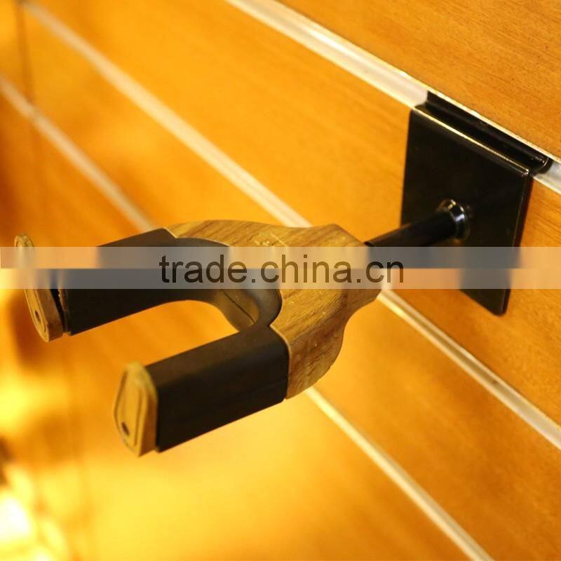 Auto Lock Wall Hanger Type Real Solid Wood Insturment Hanger Wooden Guitar Hanger