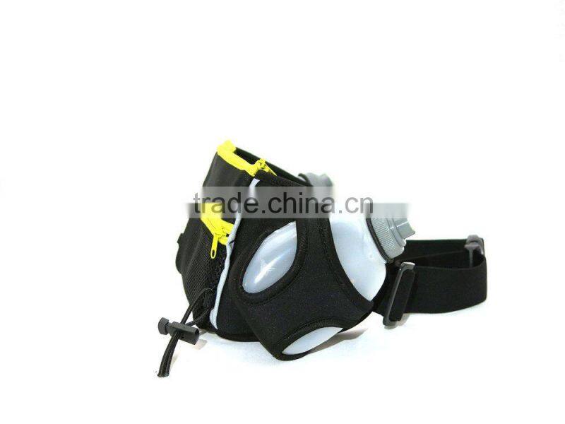 Zipper Pockets Sport Waist Pack Bags Running Belt with Bottle Holder