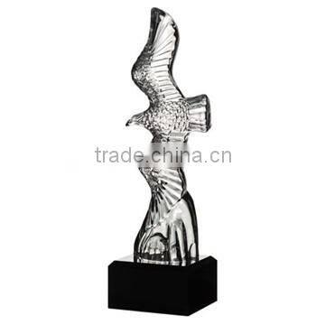 Clear Crystal Eagle Model With Top Quality For Desktop Decoration