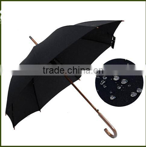23 INCH 8 RIB manual promotion umbrella Quality Wooden blue color Umbrella with Wood Shaft Wood Handle
