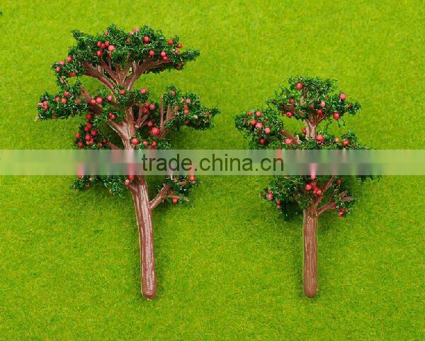 model color fruit tree in train layout model