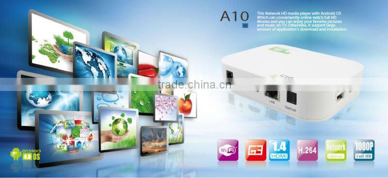 Android 4.0 smart tv box,3d hd 1080p media player