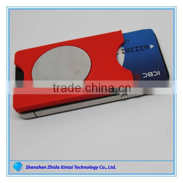 new products for 2015 silicone mirror cell phone credit card holder