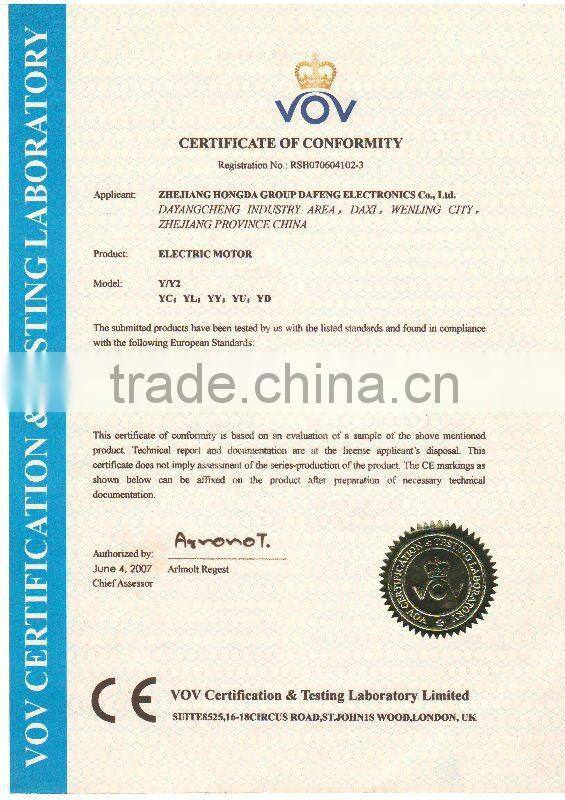 yl132M2 single phase ac electric motor 7.5kw