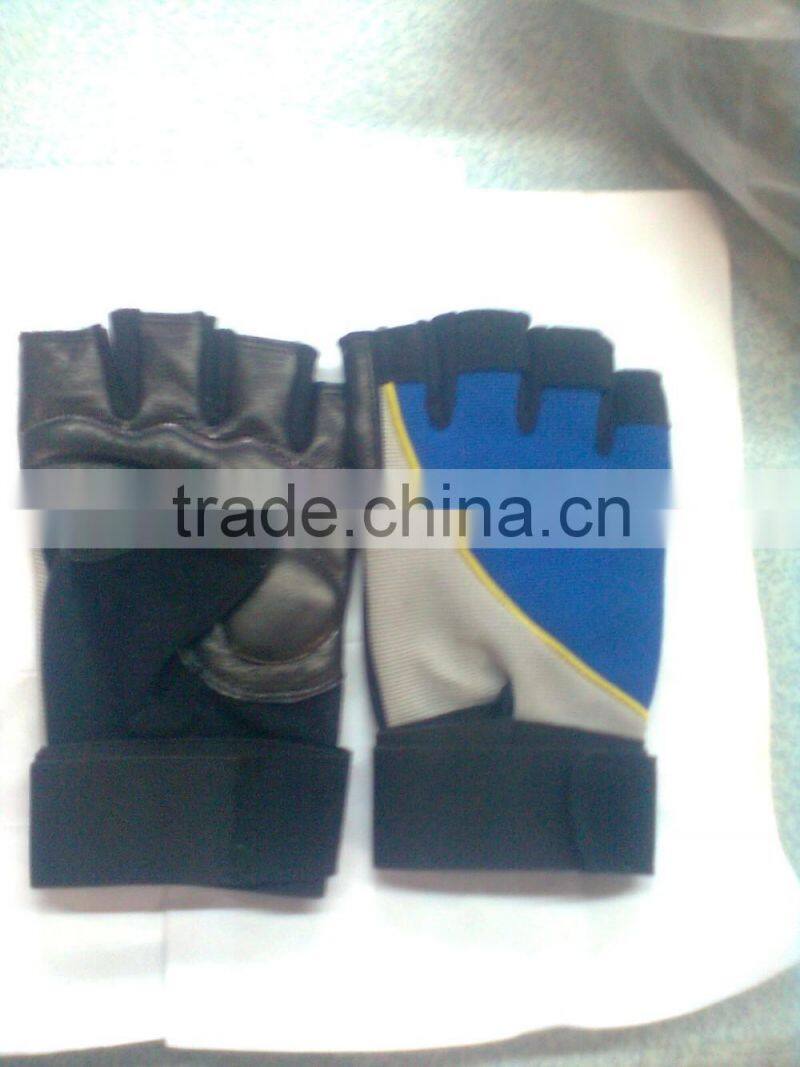 LEATHER weight lifting gloves /gym gloves