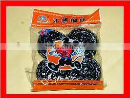 Detailed Product Description scourer made of 0.13mm stainless steel wire, galvanized wire, ir