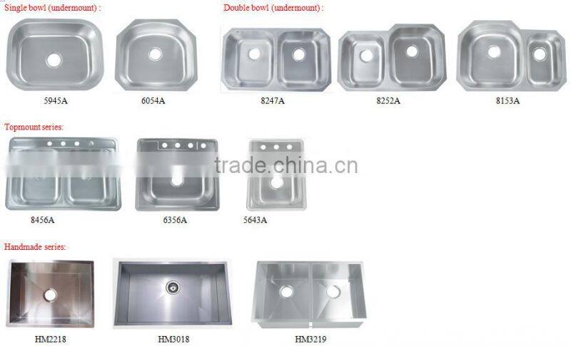 2015 hotsell 30/70 undermount stainless steel kitchen sink